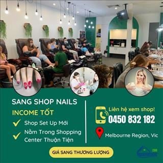 Sang shop nails income ổn định cách Melbourne 3 tiếng lái xe