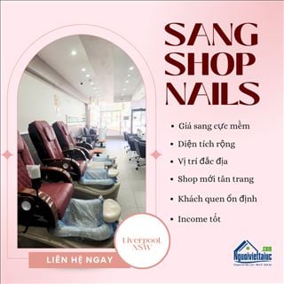 Sang shop nails mới tân trang, income tốt, vùng Liverpool, NSW