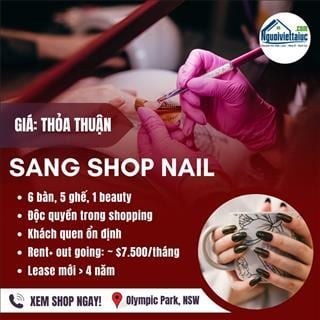 Cần sang lại shop nail vùng Olympic Park, NSW rent rẻ